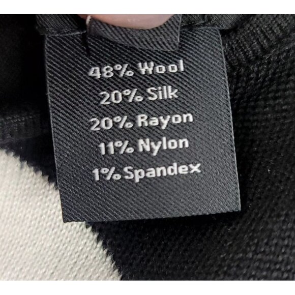 Rondina New York Sleeveless Geometric Wool Silk Blend Tank Top S Black Red White - Picture 4 of 6